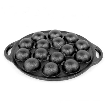 Panela de ferro fundido pesado) Pan holandês Poffertjes, pan panqueca holandesa